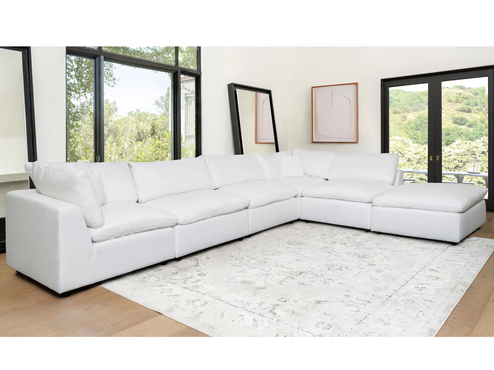 JoJo Fletcher Luxe Feather and Down 6-pc L-Shaped Sectional Set