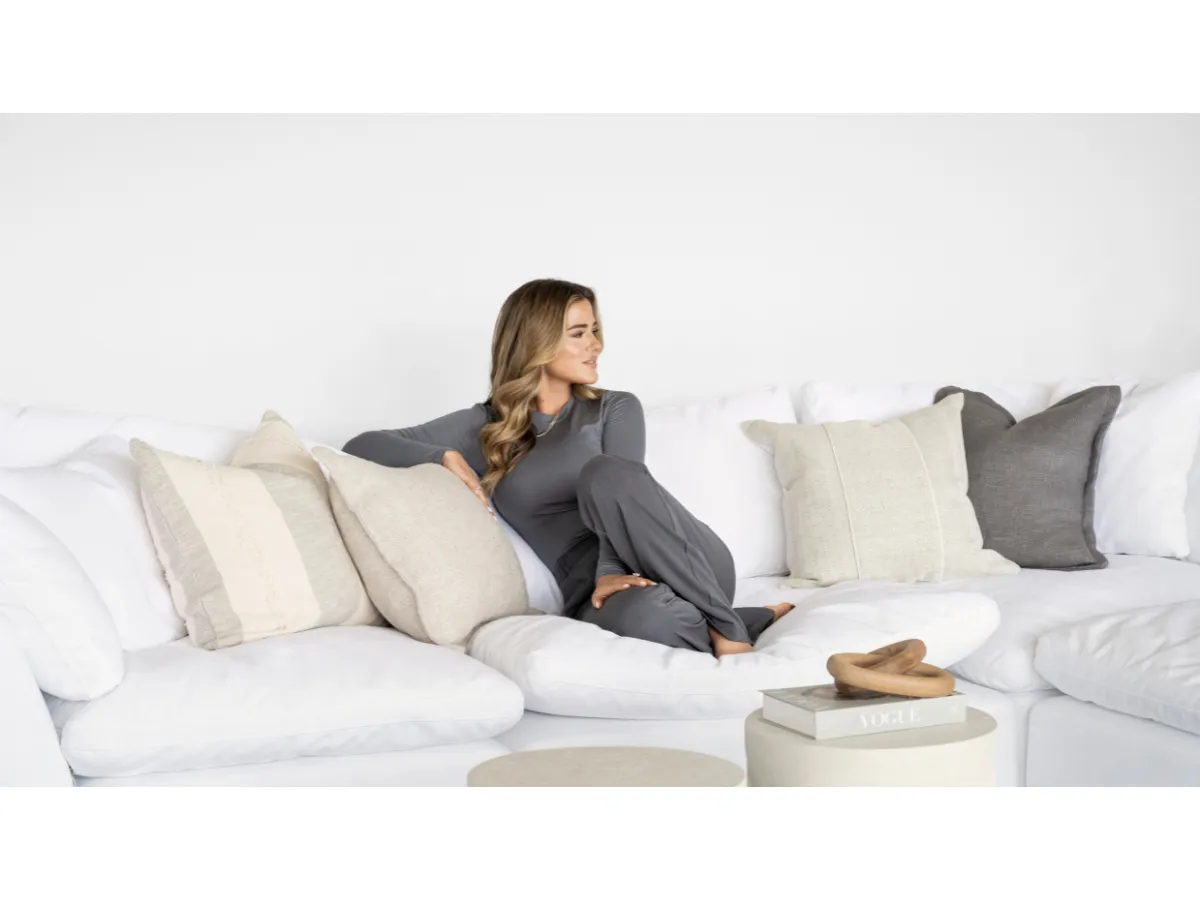 JoJo Fletcher Luxe Feather and Down 6-pc L-Shaped Sectional Set