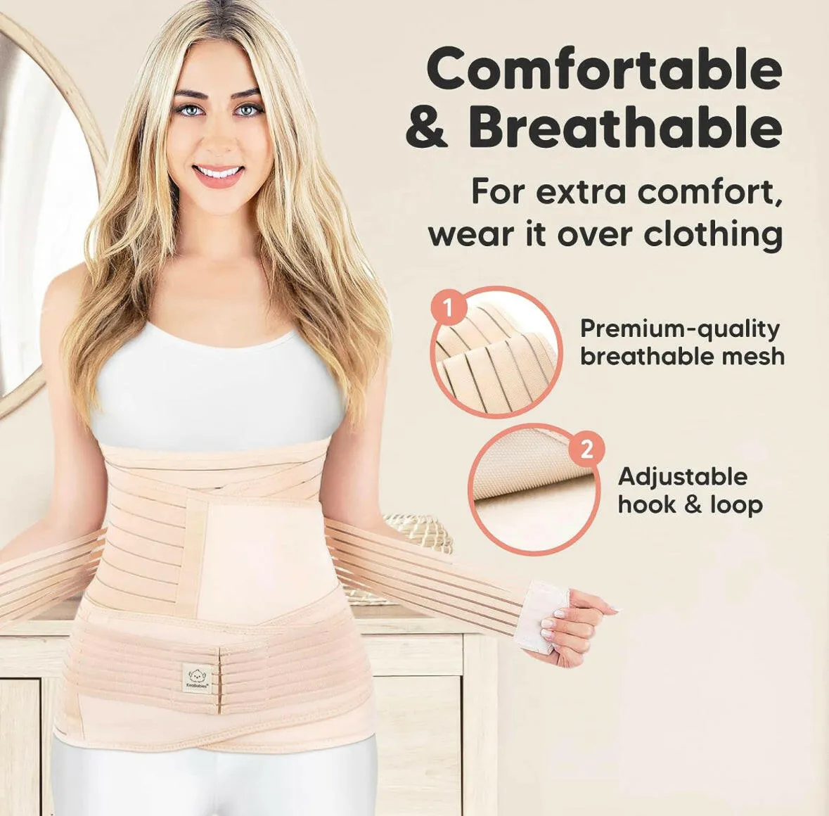KeaBabies 3 in 1 Postpartum Belly Wrap Pregnancy Band