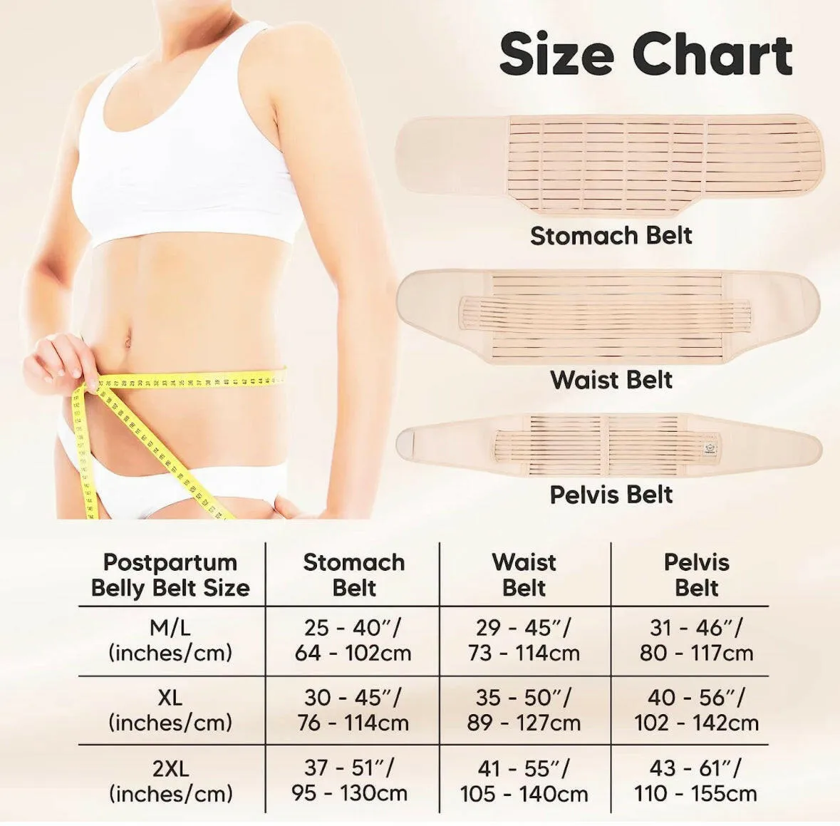 KeaBabies 3 in 1 Postpartum Belly Wrap Pregnancy Band
