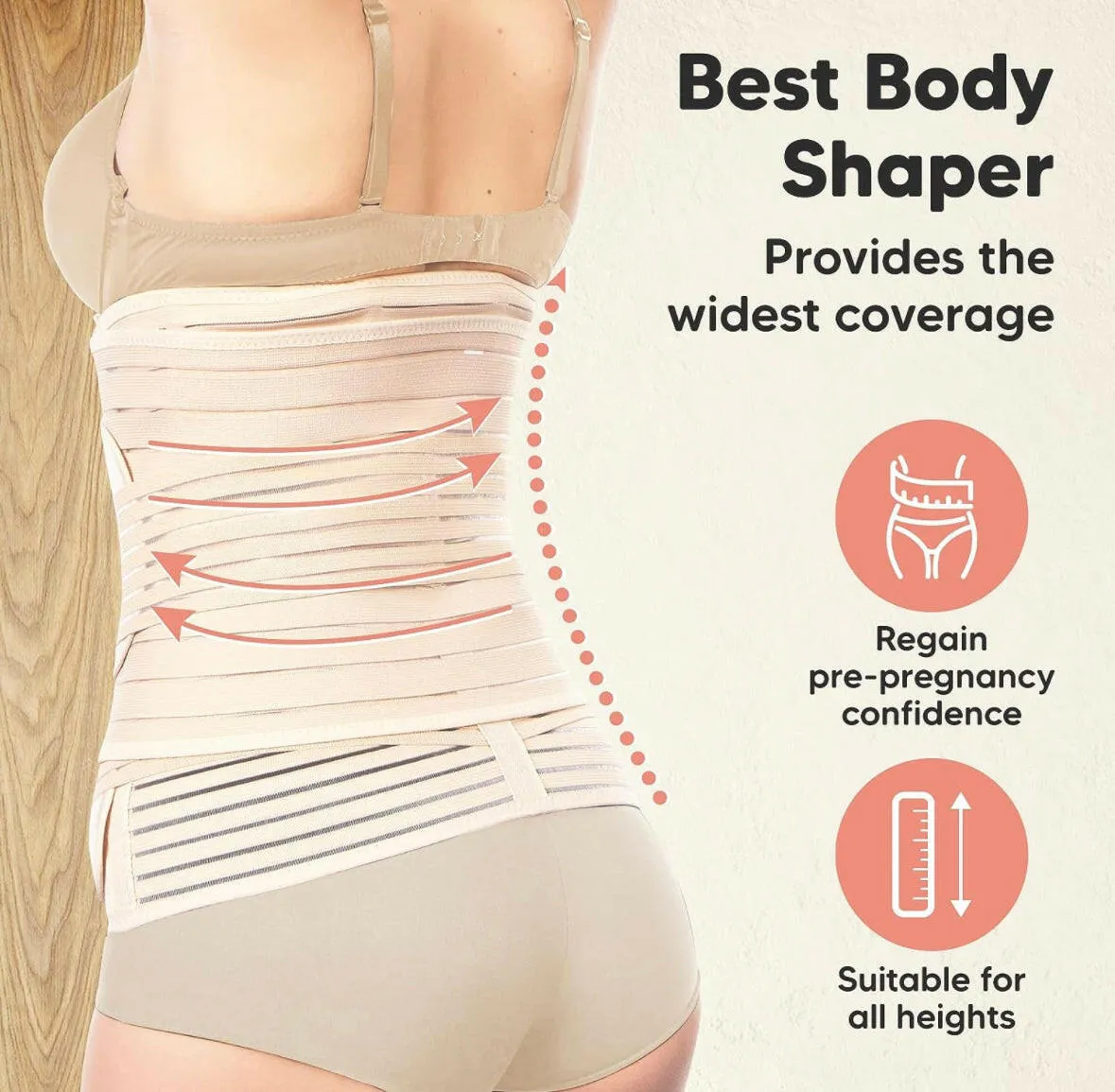 KeaBabies 3 in 1 Postpartum Belly Wrap Pregnancy Band