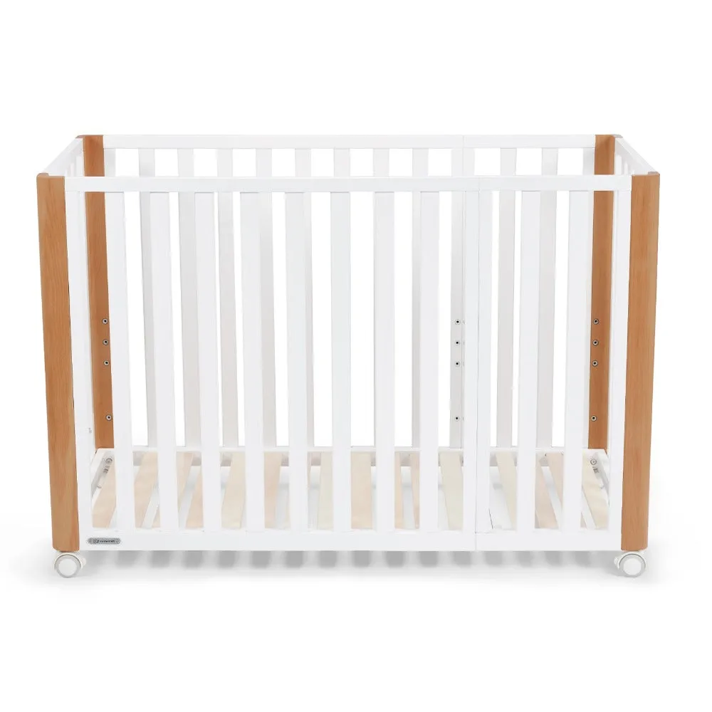 Kinderkraft Koya Wooden 4in1 Cot With Playpen Function   Mattress White