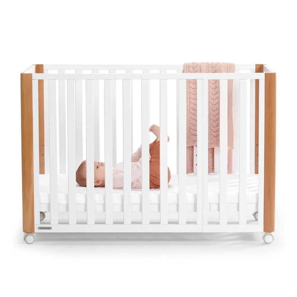 Kinderkraft Koya Wooden 4in1 Cot With Playpen Function   Mattress White