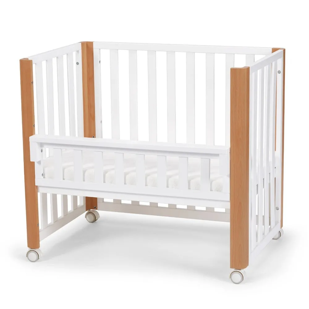 Kinderkraft Koya Wooden 4in1 Cot With Playpen Function   Mattress White