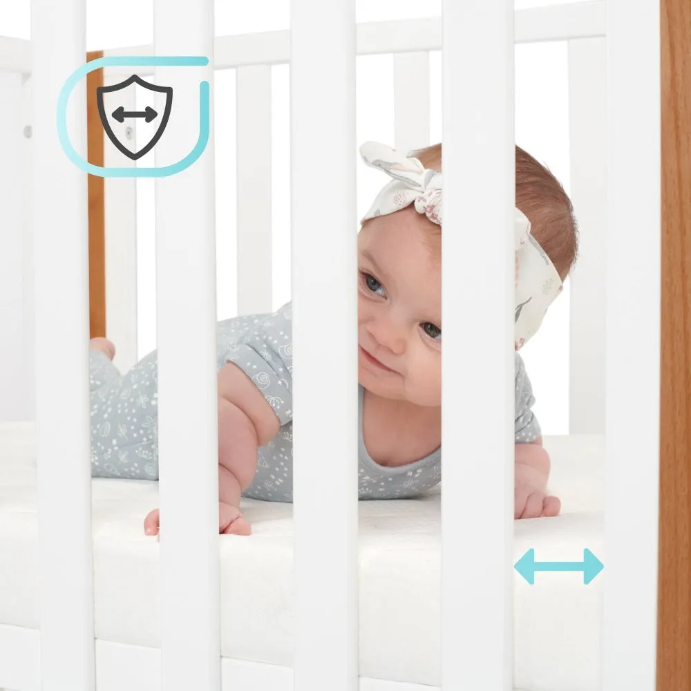 Kinderkraft Koya Wooden 4in1 Cot With Playpen Function   Mattress White