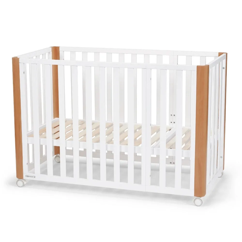 Kinderkraft Koya Wooden 4in1 Cot With Playpen Function   Mattress White