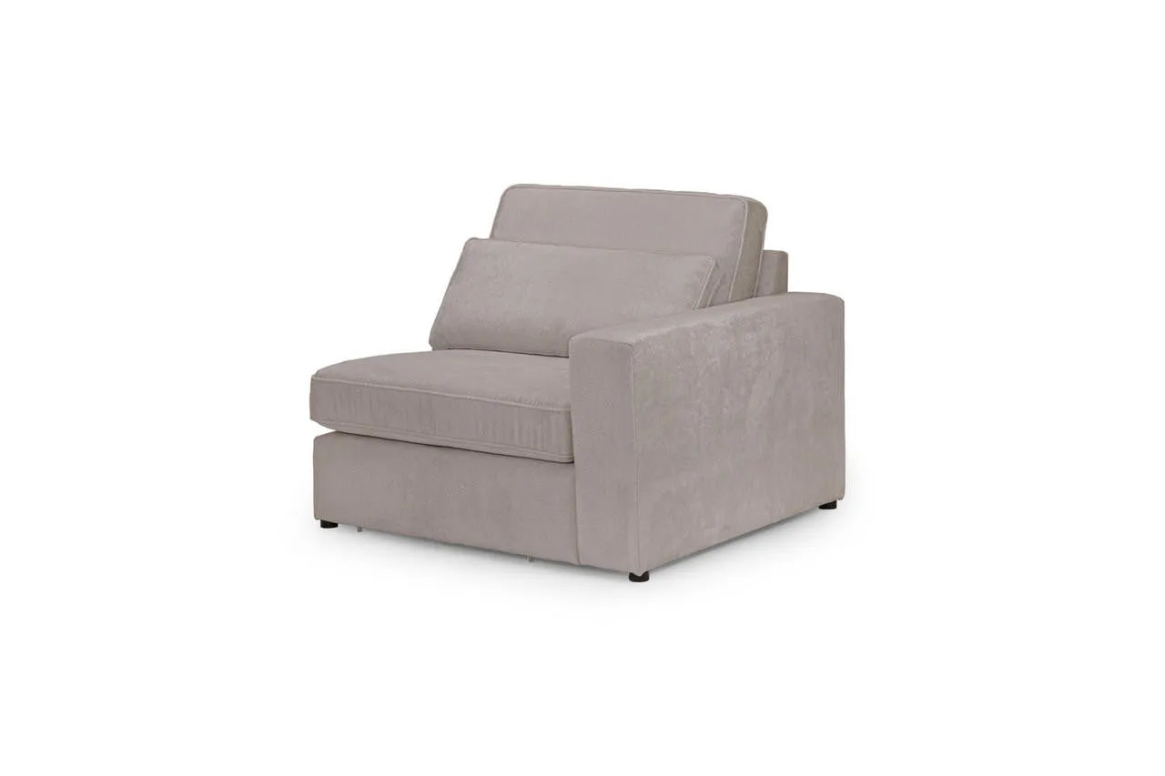 Kylie Modular Sofa - Mocha Right Hand Arm Piece - 110 CM