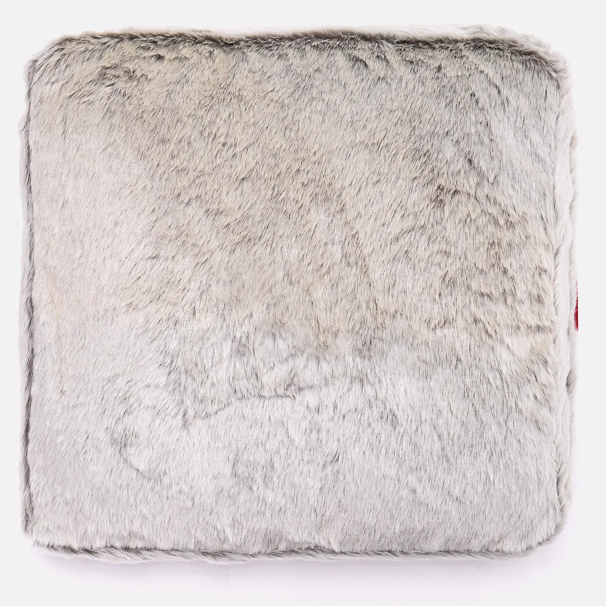 Large Floor Cushion - Fluffy Faux Fur Rabbit Light Grey