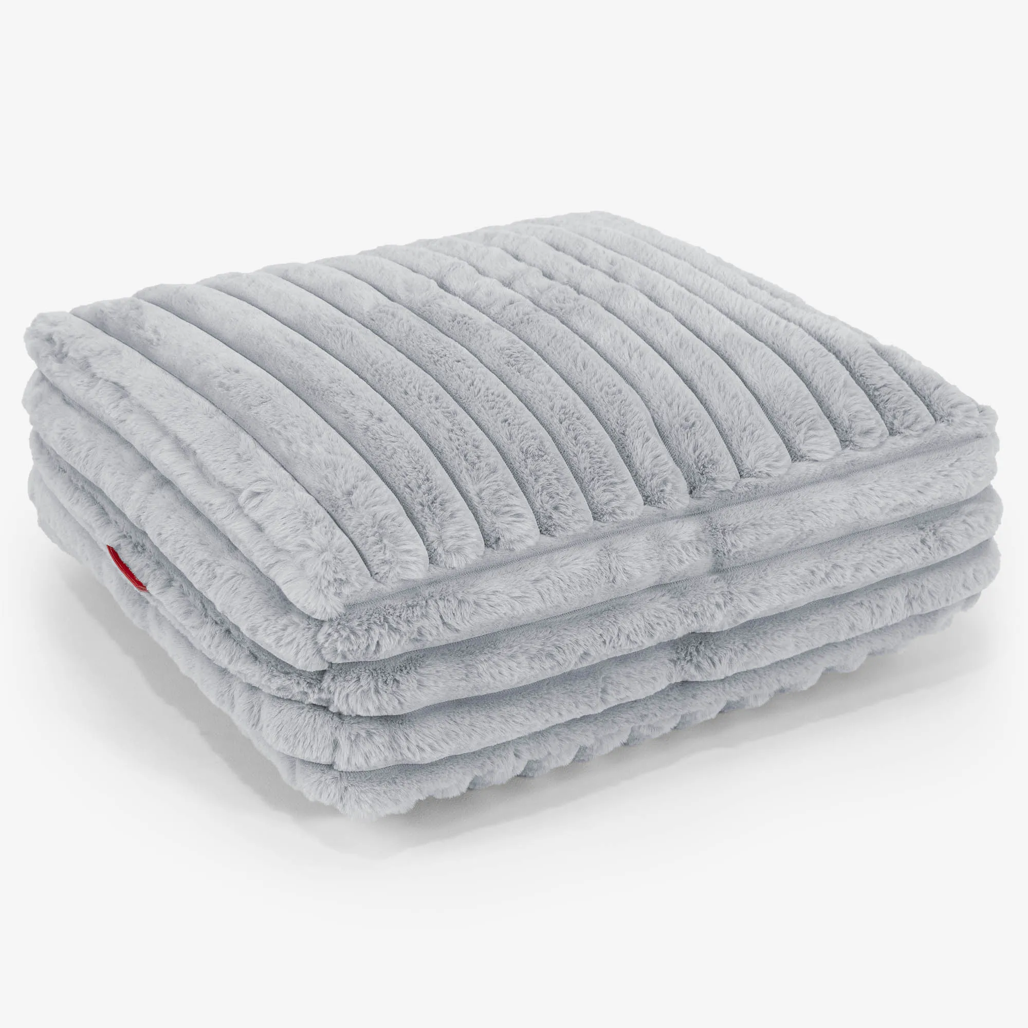 Large Floor Cushion - Ultra Plush Cord Duck Egg Blue