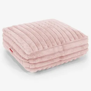 Large Floor Cushion - Ultra Plush Cord Dusty Pink
