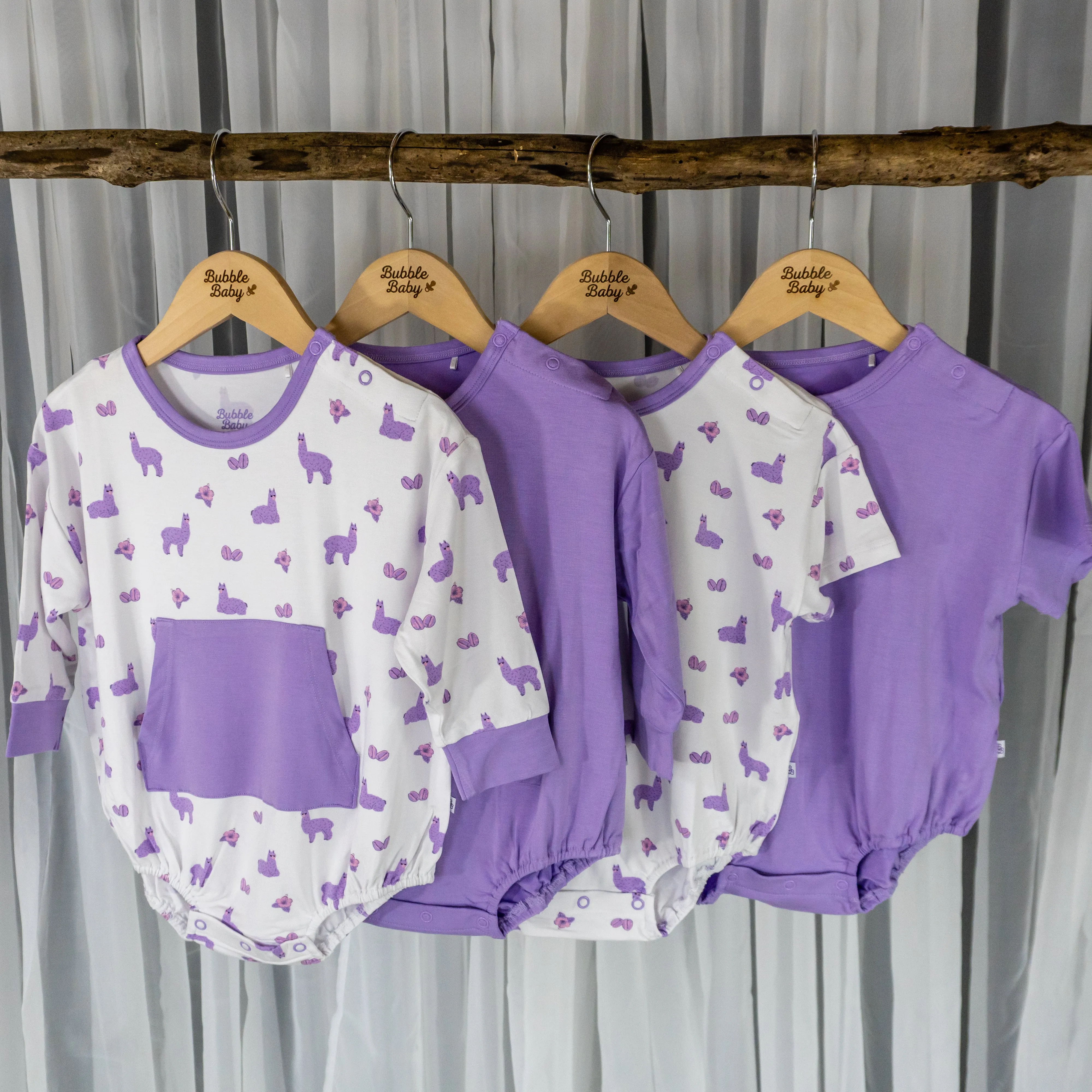 Lavender | Short Sleeve Bubble Romper