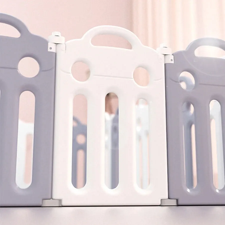 Little Angel Kids Playpen - 123  x 123 x 62cm (White/Grey)