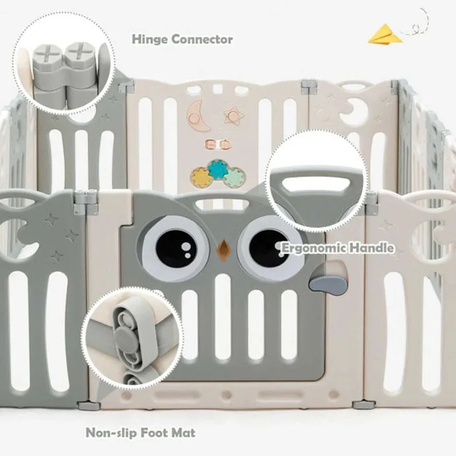 Little Angel Kids Playpen - 143 x 143 x 63cm (Grey)