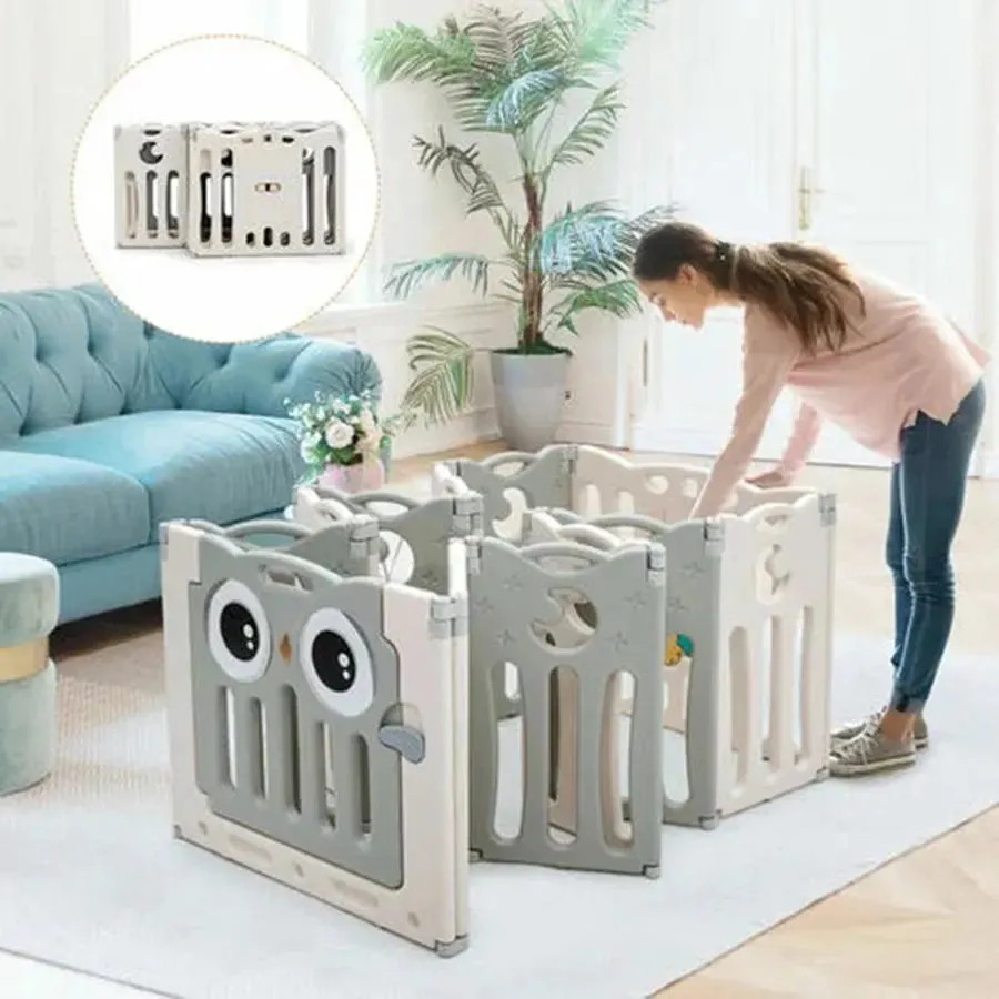 Little Angel Kids Playpen - 143 x 143 x 63cm (Grey)
