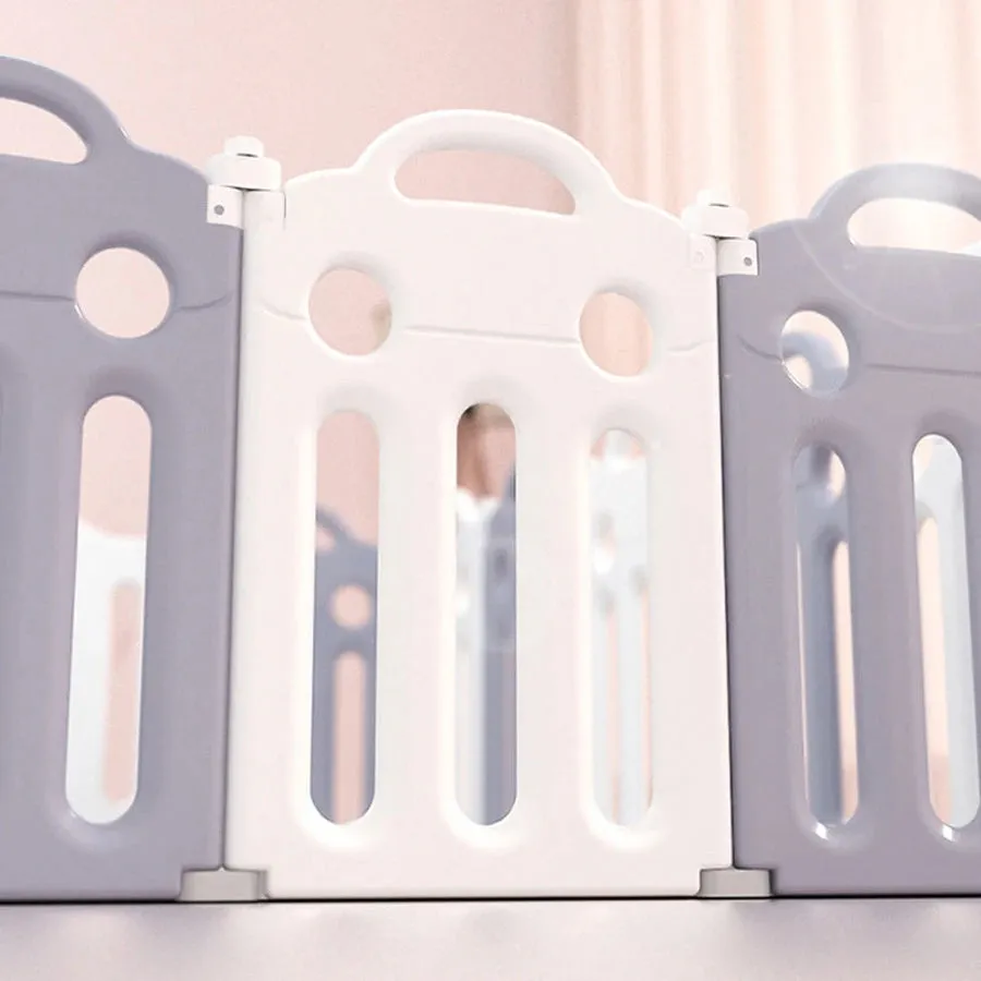 Little Angel Kids Playpen - 160 x 126 x 62cm (White/Grey)