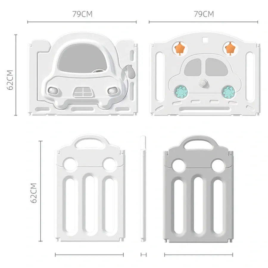Little Angel Kids Playpen - 160 x 126 x 62cm (White/Grey)