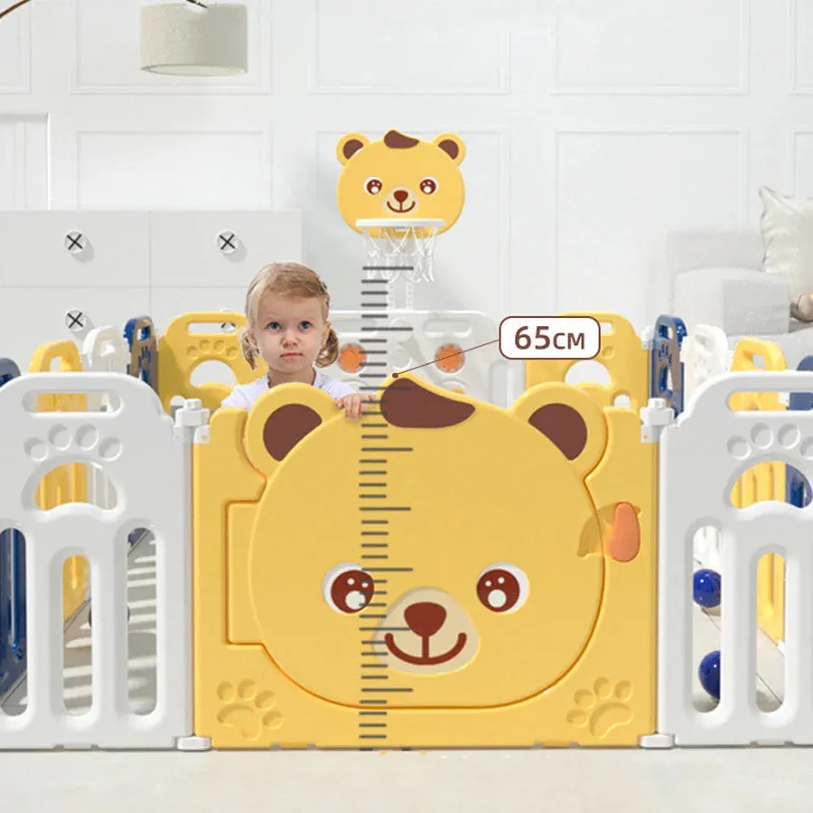 Little Angel Kids Playpen - 163 x 163 x 65cm (Yellow)