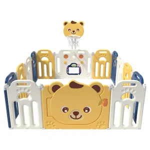 Little Angel Kids Playpen - 163 x 163 x 65cm (Yellow)