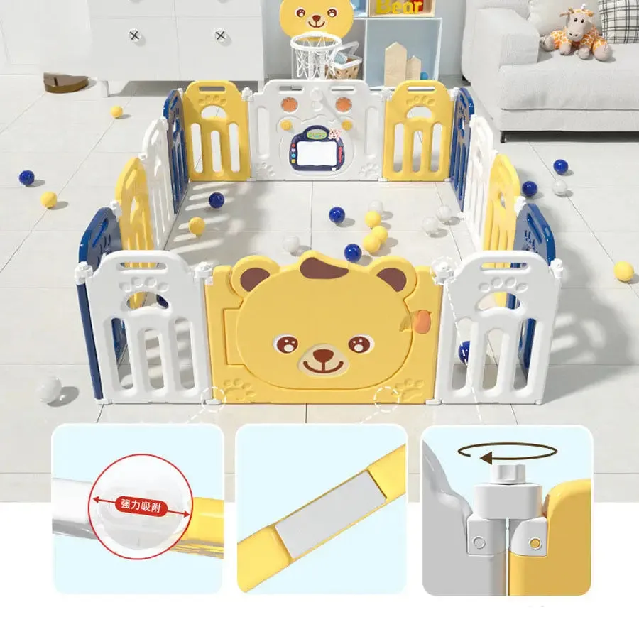 Little Angel Kids Playpen - 163 x 163 x 65cm (Yellow)