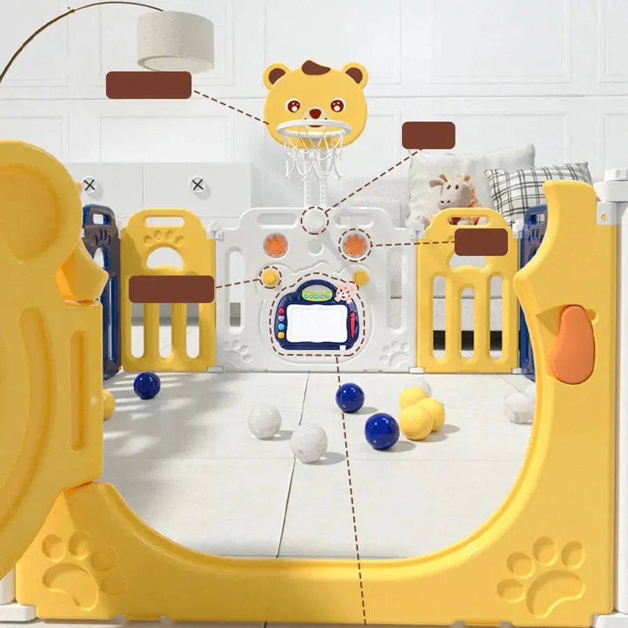 Little Angel Kids Playpen - 163 x 163 x 65cm (Yellow)