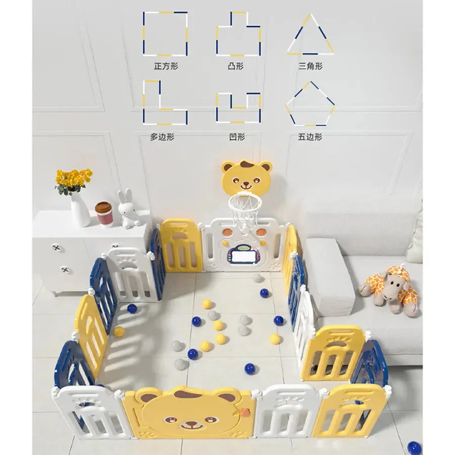 Little Angel Kids Playpen - 163 x 163 x 65cm (Yellow)