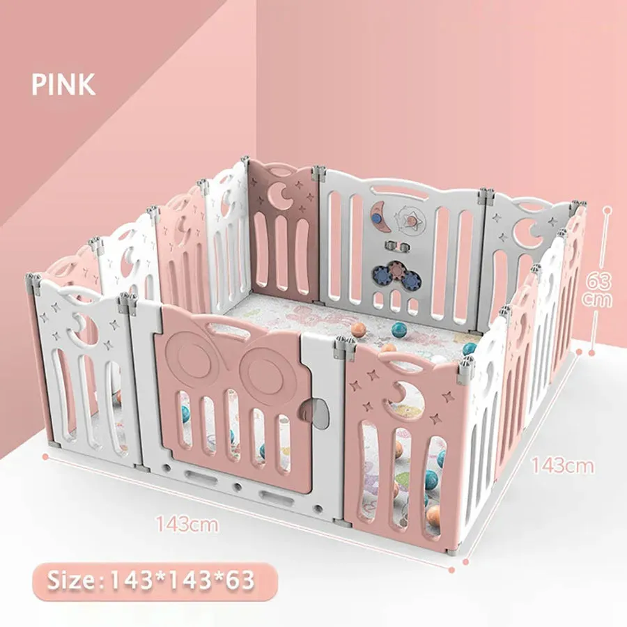 Little Angel Kids Playpen (Pink) - 143 x 143 x 63 cm