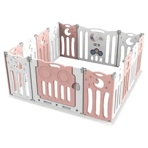 Little Angel Kids Playpen (Pink) - 143 x 143 x 63 cm