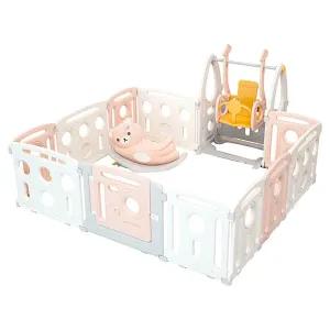 Little Angel Kids Playpen (Pink) - 180 x 200 x 60 cm