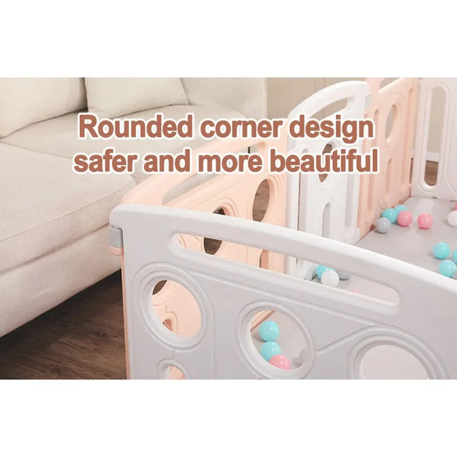 Little Angel Kids Playpen (Pink) - 180 x 200 x 60 cm
