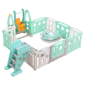 Little Angel Kids Playpen (Turquoise) - 180 x 200 x 60 cm