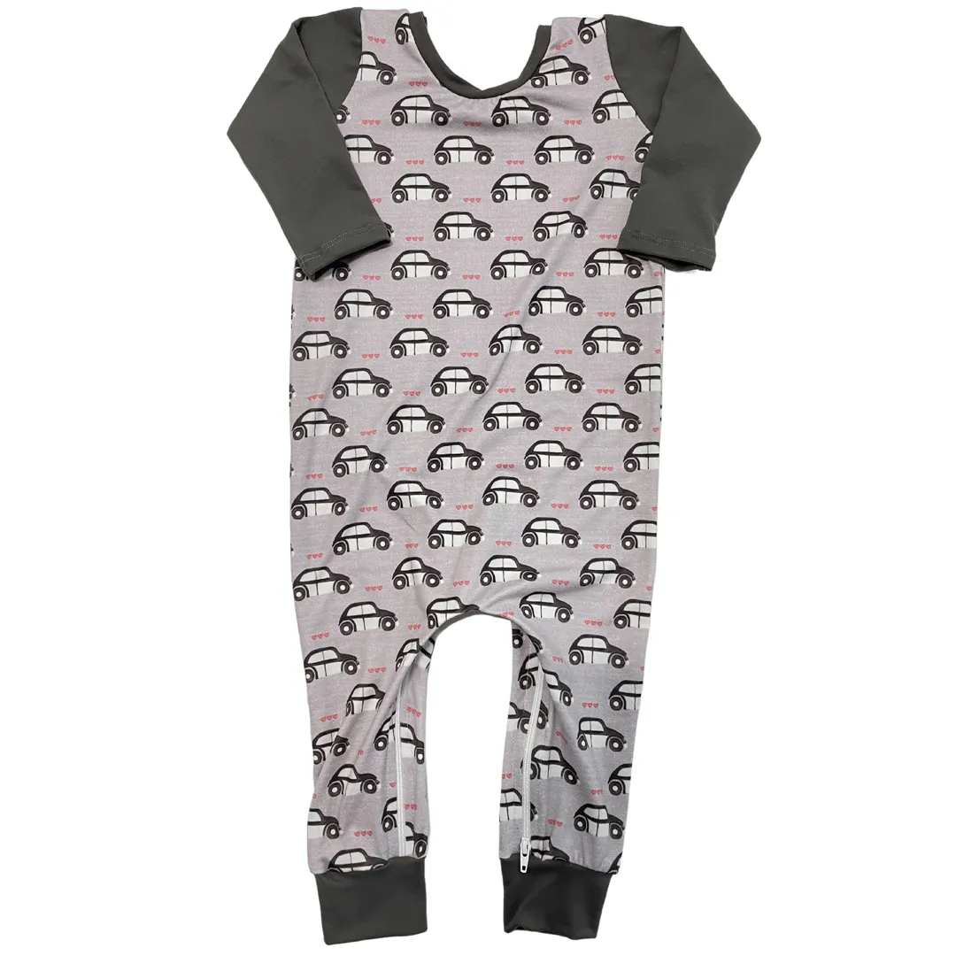 Love Bugs Zip Baby Romper