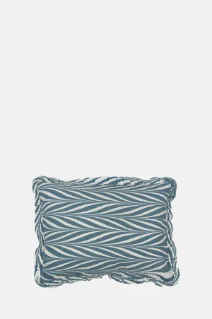 Marbled Ruffled Cushion Blue Banyan