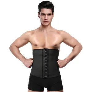 Men's 3 Hooks Latex Waist Trainer Shapewear Corsets