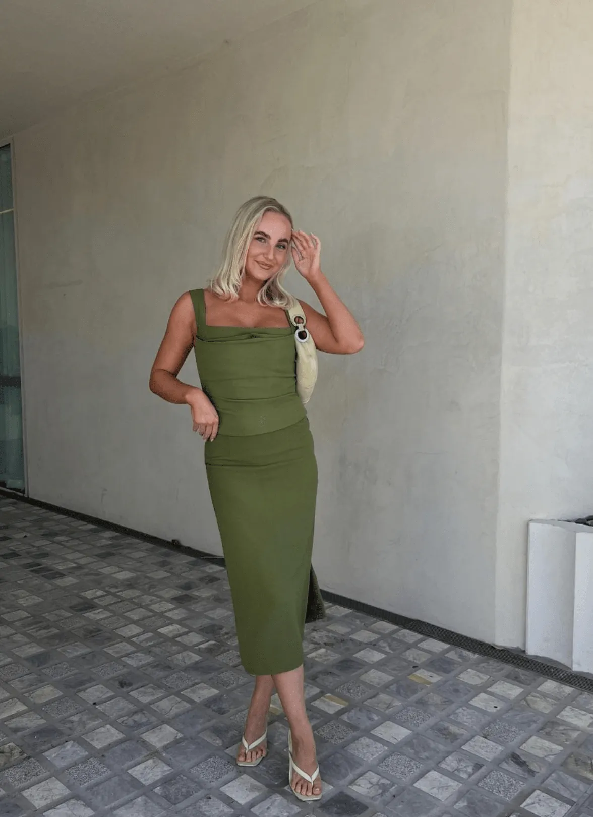 Miaou - Moni Midi Skirt in Olive