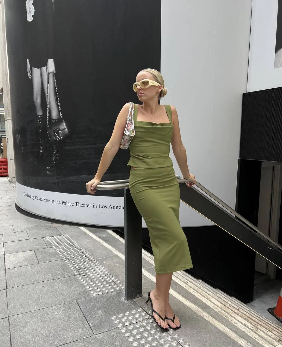 Miaou - Moni Midi Skirt in Olive