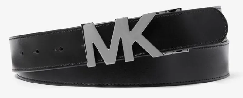 Michael Kors Reversible Logo Buckle Belt, black