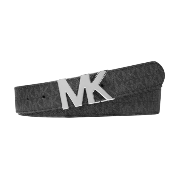 Michael Kors Reversible Logo Buckle Belt, black