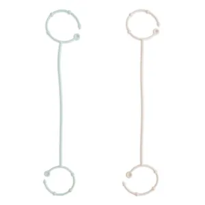 Mushie Adjustable Silicone Strap 2-Pack Cambridge Blue/Shifting Sand