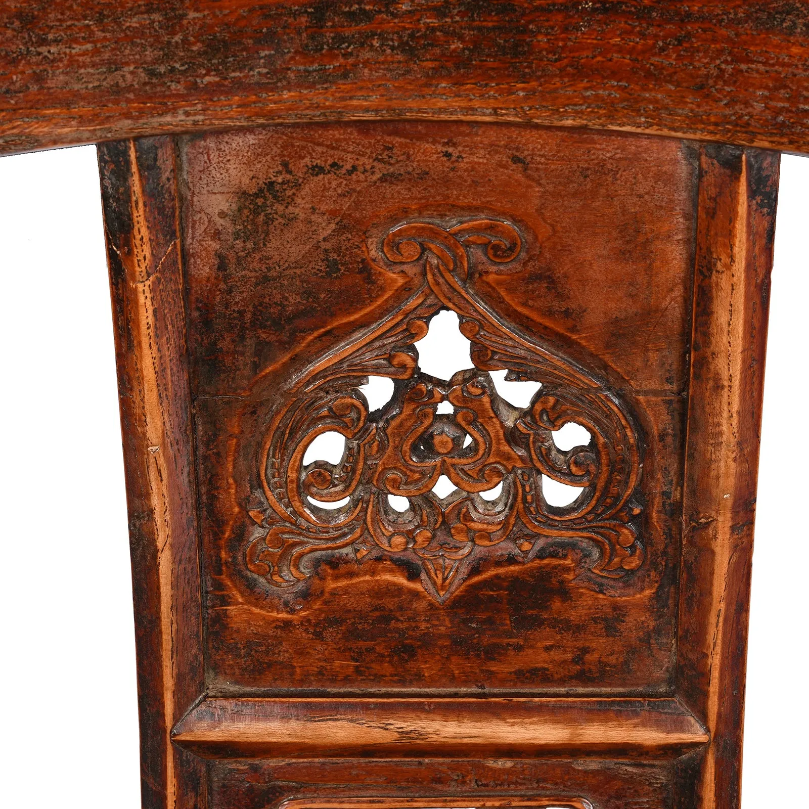 Pair of Carved Officials Hat Chairs From Shanxi - Late 19th Century