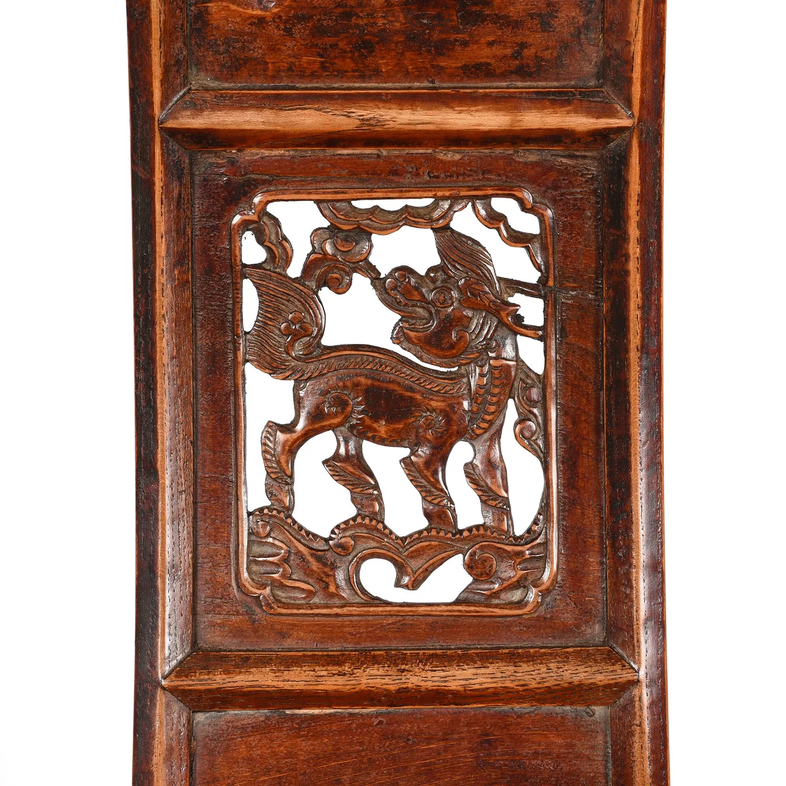 Pair of Carved Officials Hat Chairs From Shanxi - Late 19th Century