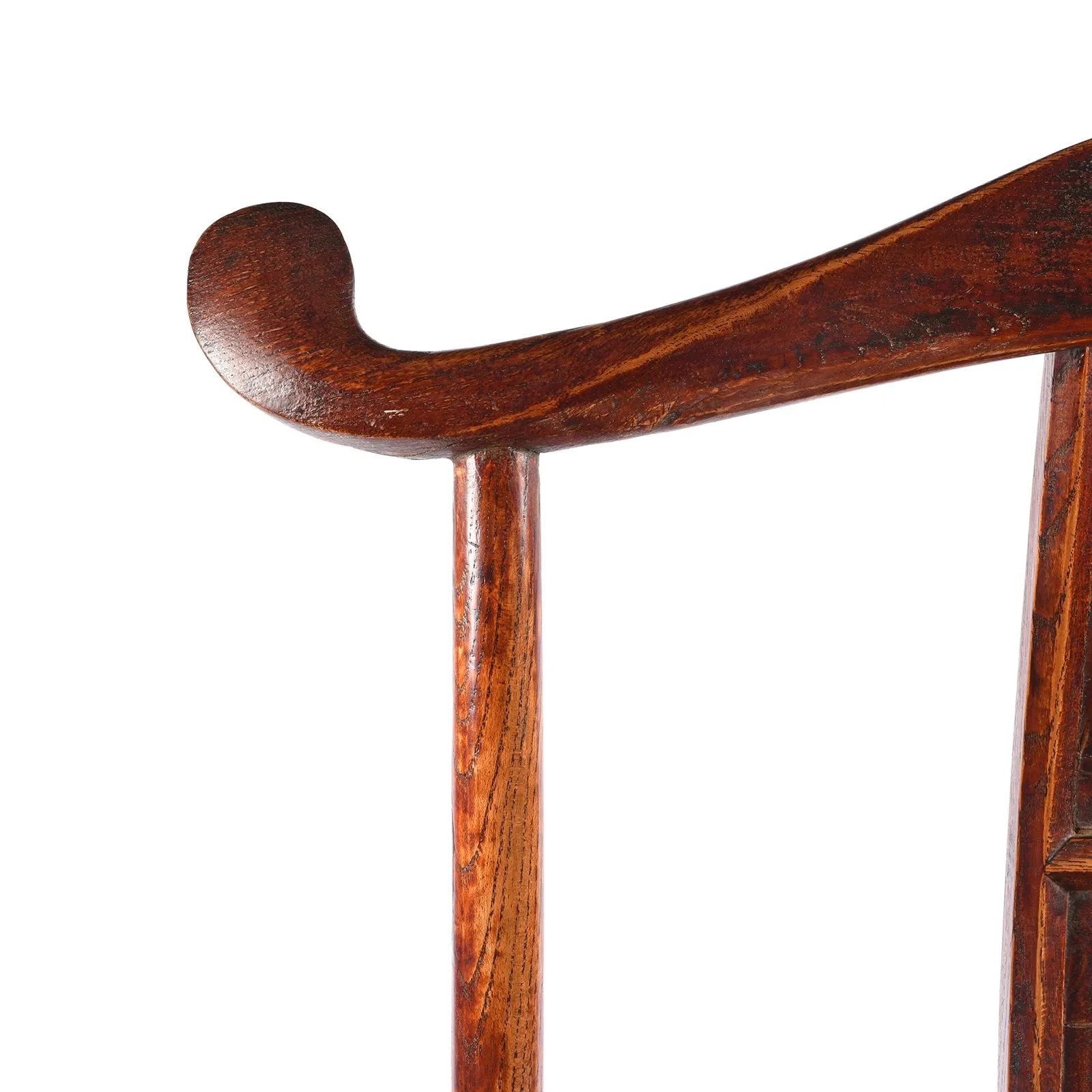 Pair of Carved Officials Hat Chairs From Shanxi - Late 19th Century