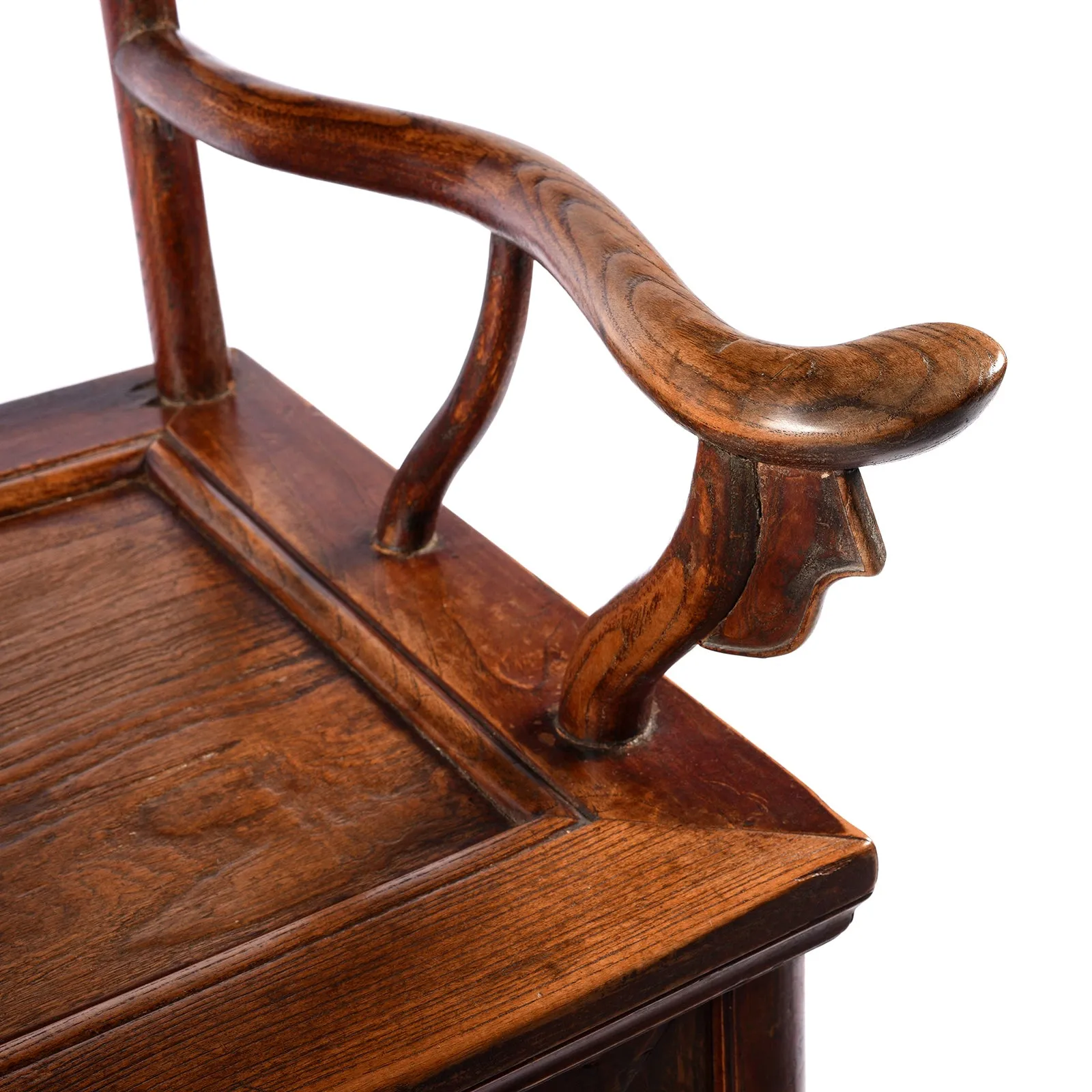 Pair of Carved Officials Hat Chairs From Shanxi - Late 19th Century