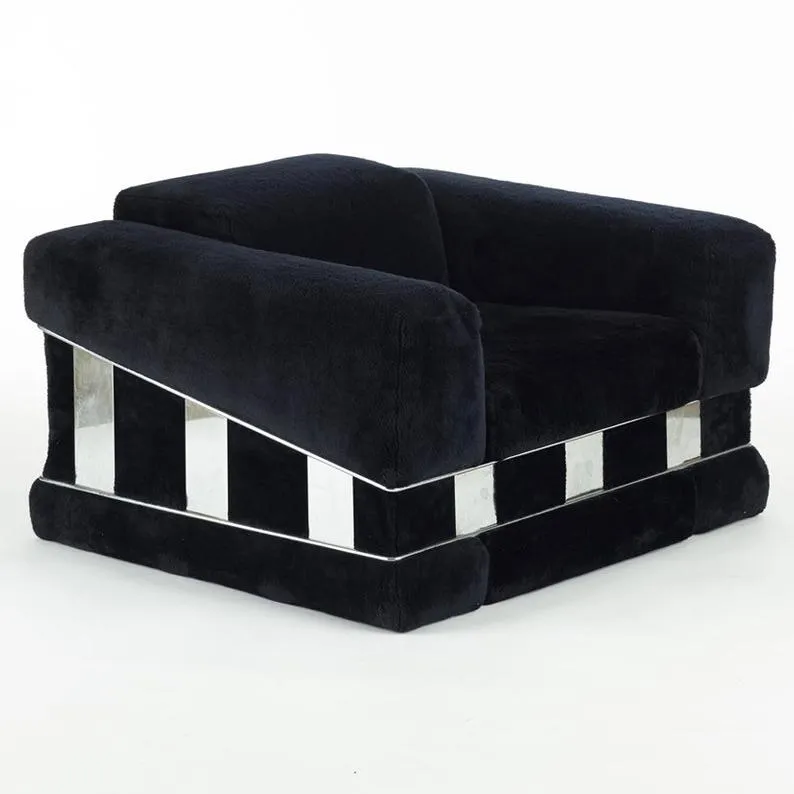 Pair of oversized Adrian Pearsall lounge chairs by Craft Associates