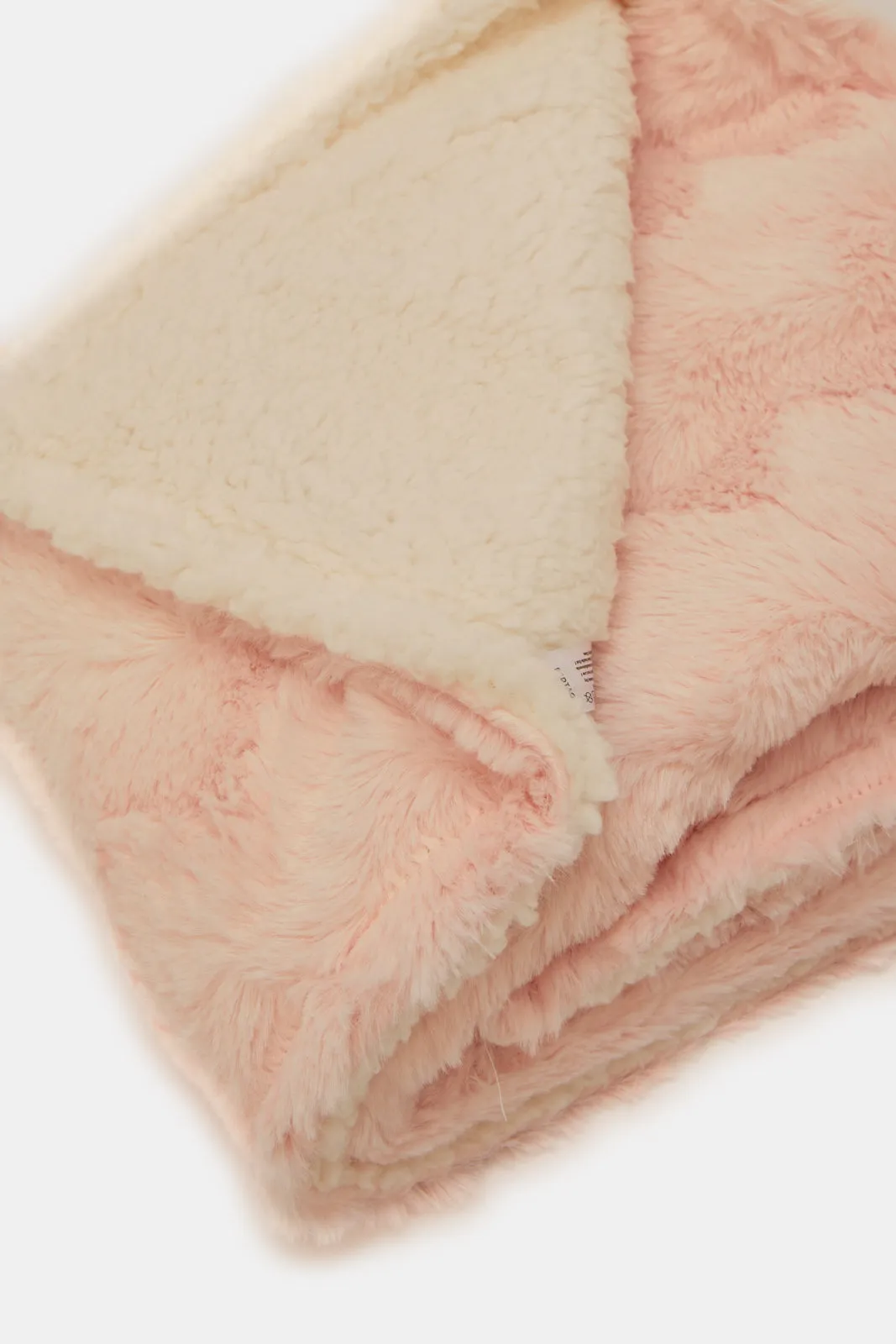 Pink Pv Fleece Sherpa Blanket