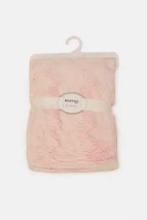 Pink Pv Fleece Sherpa Blanket