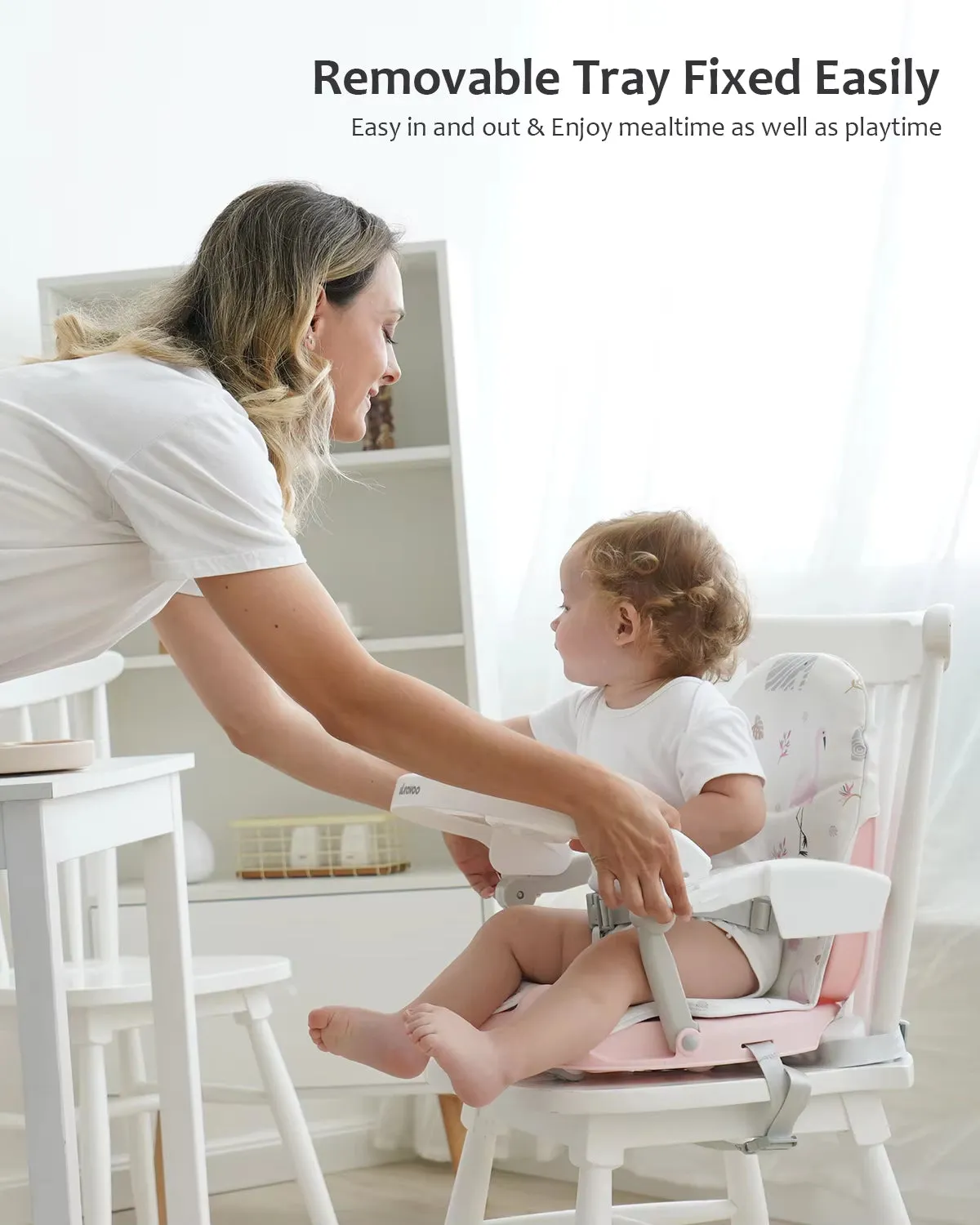 Portable High Chair 6 Months Plus, Lightweight Easy Clean Folding Booster Chair for Babies Toddlers, ACE1013