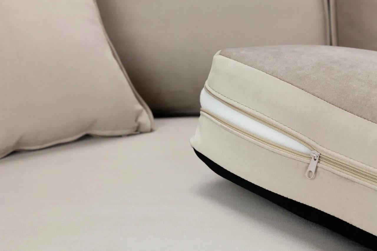 Rupert Sofa - Plush Beige Right Hand Facing Corner - 215 x 160 CM