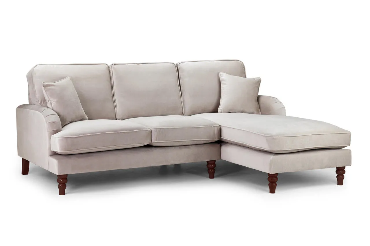 Rupert Sofa - Plush Beige Right Hand Facing Corner - 215 x 160 CM