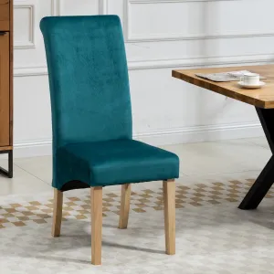 Set of 2 Rimini Velvet Dining Chairs