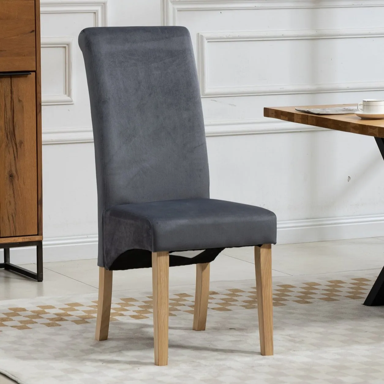 Set of 2 Rimini Velvet Dining Chairs
